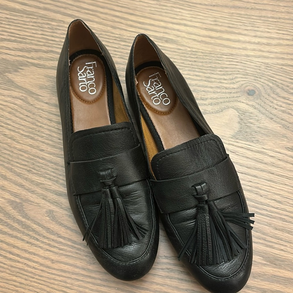 Franco Sarto loafers 7.5M US Black leather
